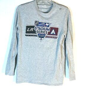 NHL LA Kings  Gray Long Sleeve Tee T Shirt